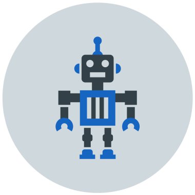 robot. Web simgesi basit illüstrasyon