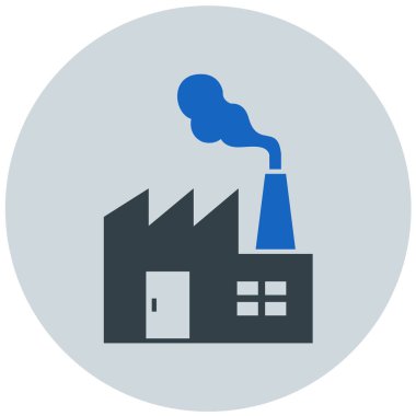 Fabrika. Web simgesi basit illüstrasyon