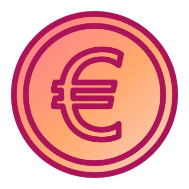 Avro sikke simgesi, vektör illüstrasyonu