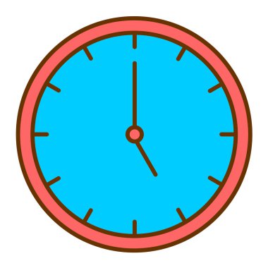 Saat simgesi vektör illüstrasyonu