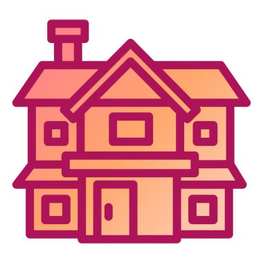 house modern simge vektör illüstrasyonu 