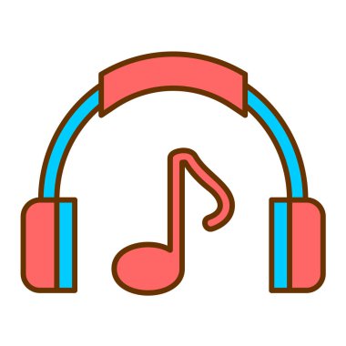 müzik çalar ikon vektör illüstrasyonu