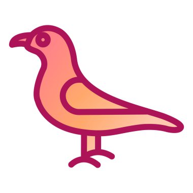 Bir kuş simgesinin vektör illüstrasyonu