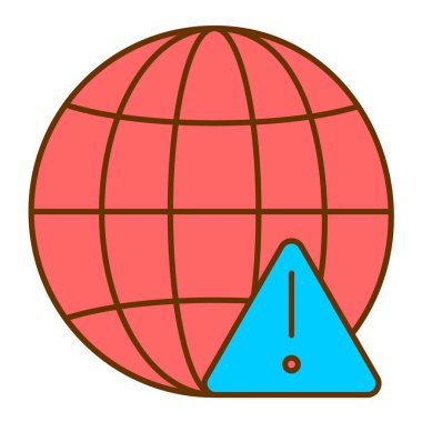 küresel güvenlik simgesi vektör illüstrasyonu