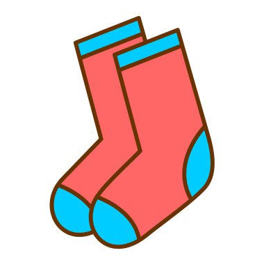 çorap simgesi vektör illüstrasyonu