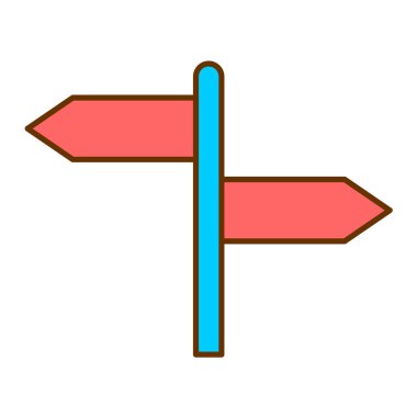 Bir işaret levhasının vektör illüstrasyonu