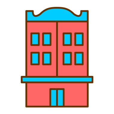 ev binası ikon vektör illüstrasyonu