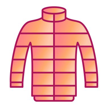 Kışlık ceket ikonu. vektör illüstrasyonu