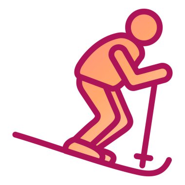 Buz pateni ikonu. Web için snowboard vektör simgelerinin özet çizimi