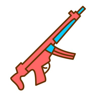 silah modern simge vektör illüstrasyonu 