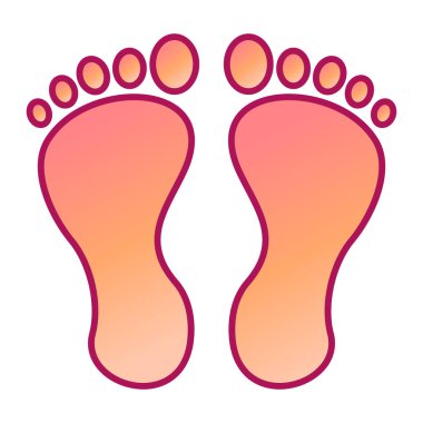 ayak izleri ikon vektör illüstrasyon tasarımı