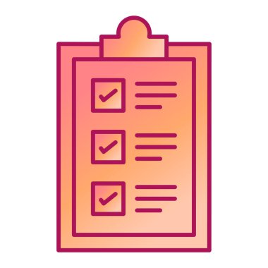 Kontrol listesi simgesi vektör illüstrasyonu