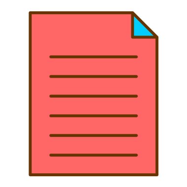 Belge. Web simgesi basit illüstrasyon