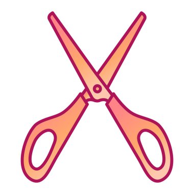 makas web simgesi vektör illüstrasyonu 