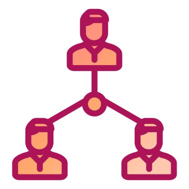 Business People düz simgesi, vektör illüstrasyonu