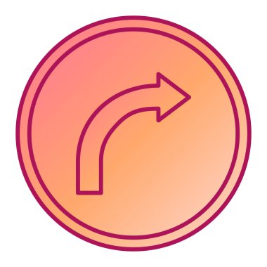 Eğilim biçimi izole edilmiş arkaplanda ok simgesi