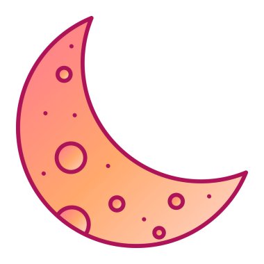 Ay çizgi film ikonu. Ekmek vektörü sembolünün ana hatları borsa ağı