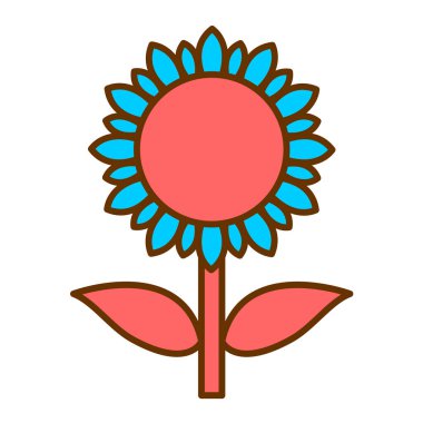 çiçek modern ikon vektör illüstrasyonu