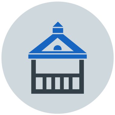 Bina. Web simgesi basit illüstrasyon