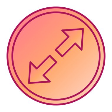 Eğilim biçimi izole edilmiş arkaplanda ok simgesi