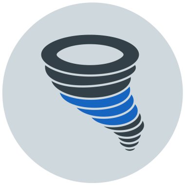 Kasırga. Web simgesi basit illüstrasyon