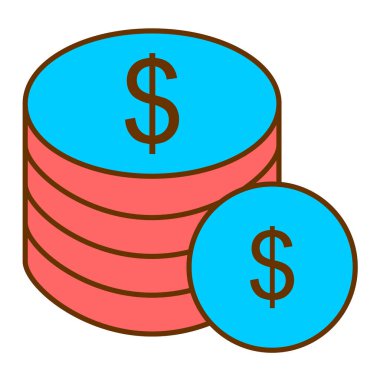 para sikkeleri simge vektör illüstrasyon tasarımı