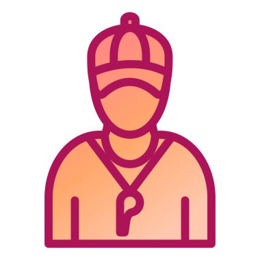 Hakem. Web simgesi basit illüstrasyon