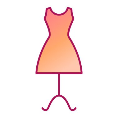 Manken mi? Web simgesi basit illüstrasyon