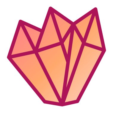 kristaller modern simge vektör illüstrasyonu 