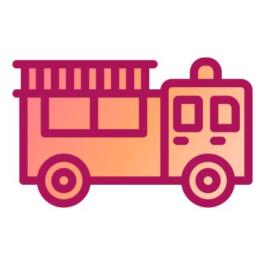 Otobüs. Web simgesi basit tasarım