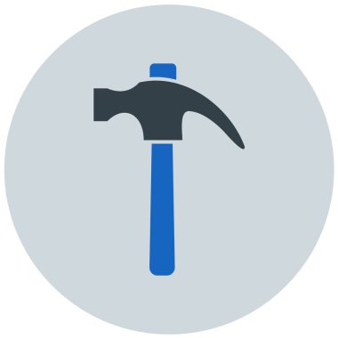 Çekiç. Web simgesi basit illüstrasyon