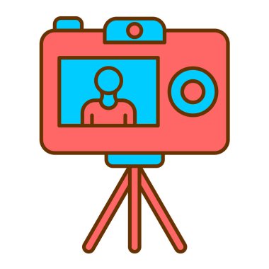 kamera simgesi vektör illüstrasyonu