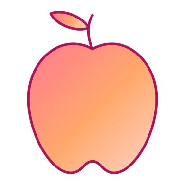 elma meyve ikonu vektör illüstrasyon grafik tasarımı