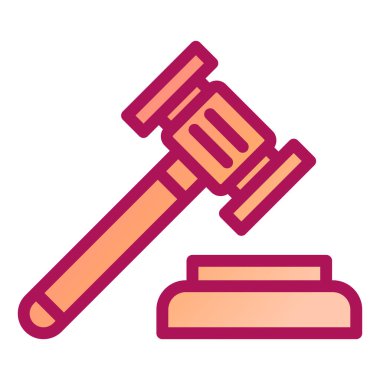 açık artırma vektör renk simgesi