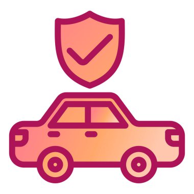 Araba sigortası. Basit resimleme