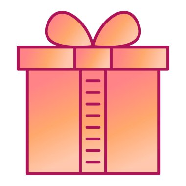 Yay ikon vektör illüstrasyon tasarımlı hediye kutusu