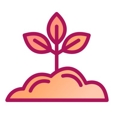 Bitki. Web simgesi basit illüstrasyon