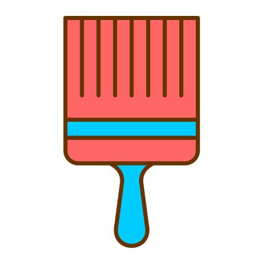 Fırça simgesi vektör illüstrasyonunu boya