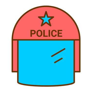 polis modern simge vektör illüstrasyonu 