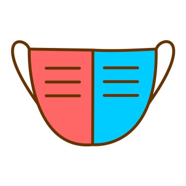 tıbbi maske vektör çizimi tasarımı