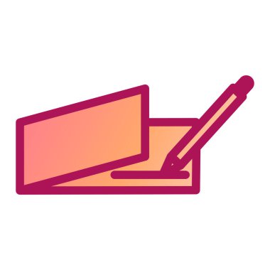 Çek defteri ve kalem ikonu vektör illüstrasyon tasarımı