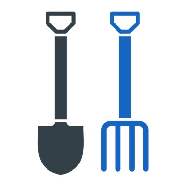 kürek simgesi vektör illüstrasyonu