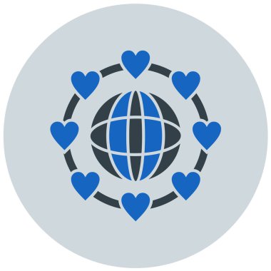 Kalp. Web simgesi basit tasarım