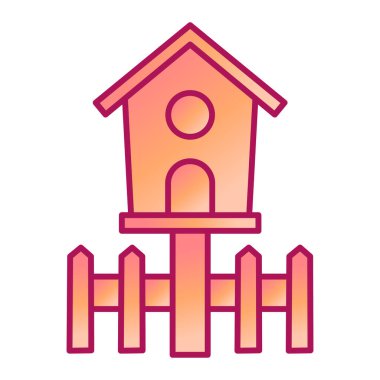 kuş evi modern simge vektör illüstrasyonu