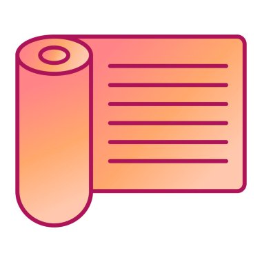 Kağıt havlu. Web simgesi basit illüstrasyon