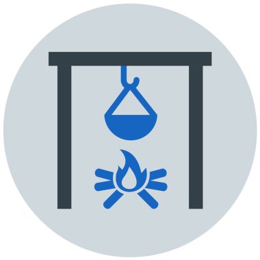 Kamp. Web simgesi basit tasarım