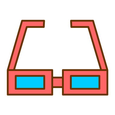 gözlük ikonu vektör illüstrasyonu