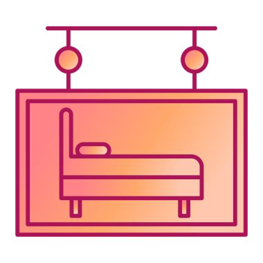 yatak ikonu vektör illüstrasyonu