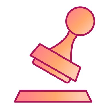 Damga simgesi. Vektör çizim