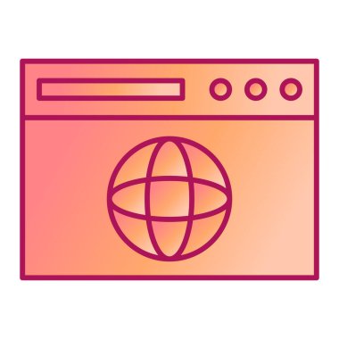 tarayıcı pencere simgesi vektör illüstrasyonu